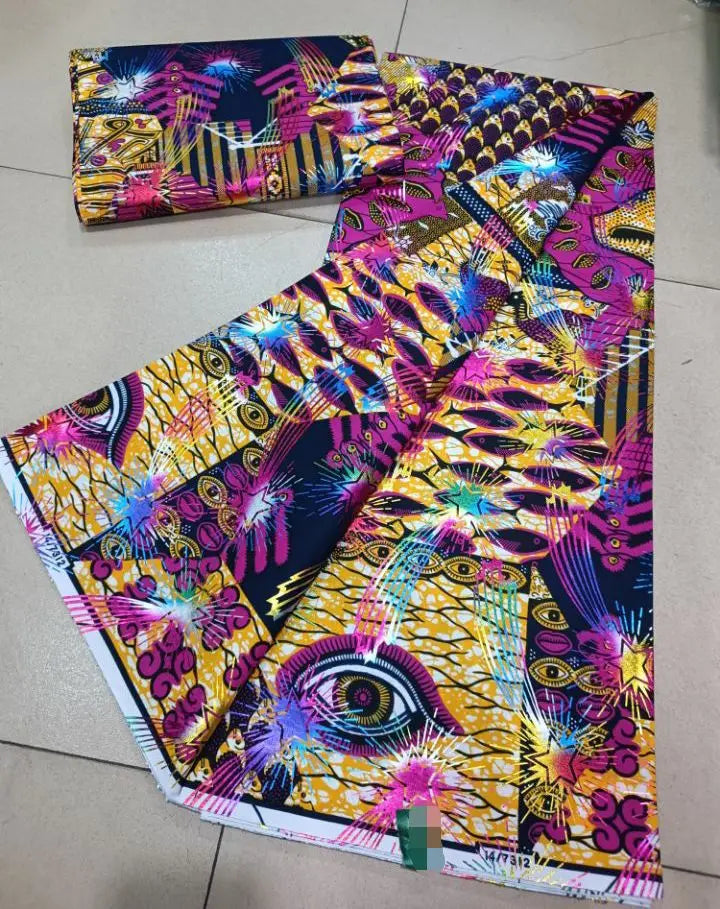 2022 New Hot Sale African Wax Fabric Cotton Material Nigerian Ankara Block Prints Batik Dutch High Quality Sewing Cloth