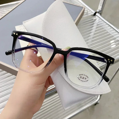 Fashion Square Large Frame Blue Light Blocking Reading Glasses Retro Men Women Presbyopia Glasses Unisex Far Sight Eyewear