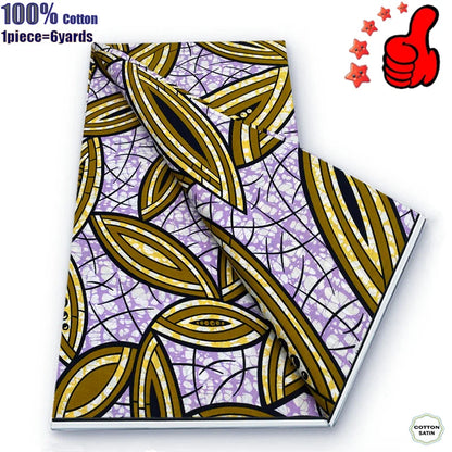 Guaranteed Veritable African Real Wax Prints Fabric Ghana Style Ankara Wax Tissu Pagne 100%Cotton Soft Design Nigeria Wax Fabric