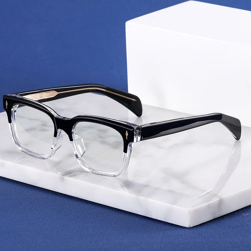 Brand Designer Fashion Square Reading Glasses Luxury Women Men Big Frame Magnifing Glasses Anti Blue Light Presbyopia Eyeglasses