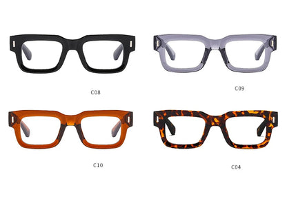 Retro Men Tea Color Square Reading Glasses Women Female Clear Resin Lens Big Eyeglasses Frame Presbyopic Glasses Oculos De Grau
