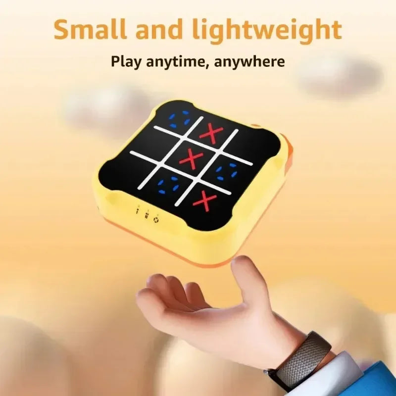 Tic-Tac-Toe Board Multifunctional Electronic Game Montessori Educational Table Game Chess Portable Chess Set Adult and children