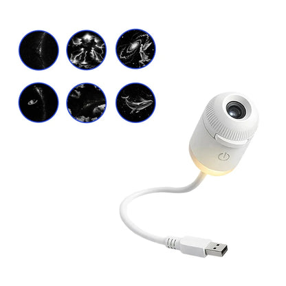 Mini Starry Sky Projector Lamp Usb Portable Galaxy Night Light For Bedroom Sleep Atmosphere Decor Gift