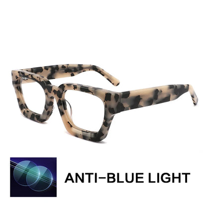 Gatenac Acetate Reading Glasses Handmade Photochromic Anti Blue Light Prescription Glasses Frame Men Progressive Myopia Eyewear