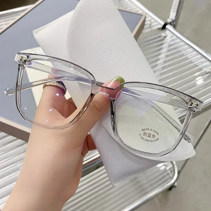 Fashion Square Large Frame Blue Light Blocking Reading Glasses Retro Men Women Presbyopia Glasses Unisex Far Sight Eyewear