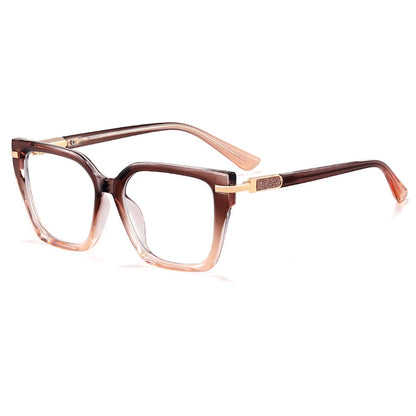 R57522 Women Tr90 Blue Light Blocking Glasses Frame Comfortable Spring Hinge Presbyopia Eyeglasses Customizable Diopters