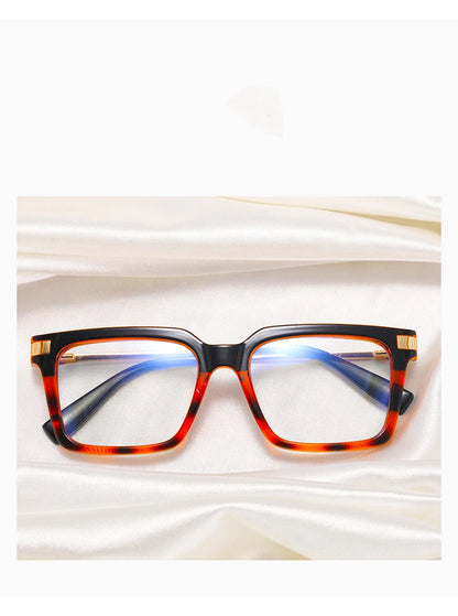TR90 Men's Square Glasses Metal Frame Anti Blue Light Oversized Reading Glasses New Double Colors Women's Presbyopic Glasses