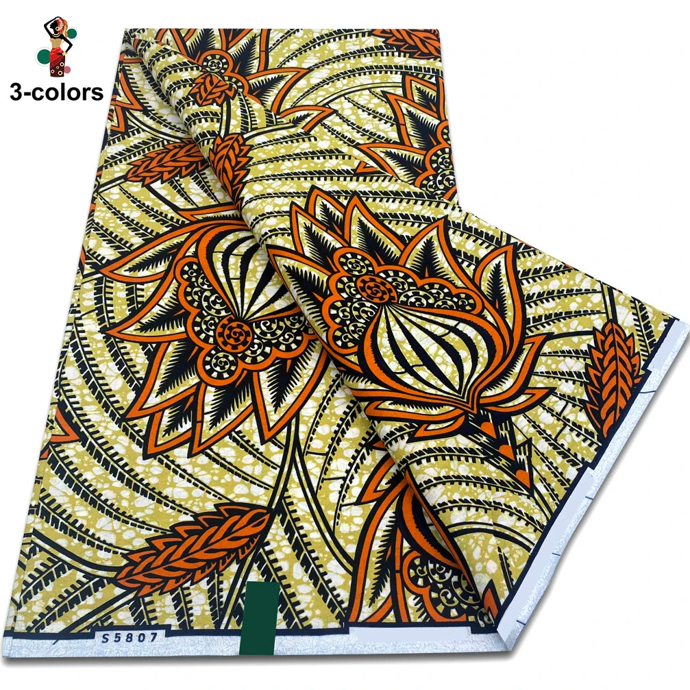 2025 Guaranteed Veritable Original African Wax Print Fabric Real Nigerian 100% Cotton Ankara Wax Fabric Soft Pagne Spuer Batik