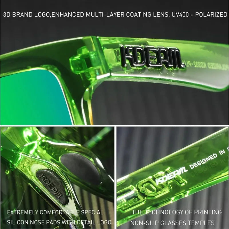 KDEAM Extra Large Size PLUS Women's Polarized Sunglasses for Men Driving Photochromic Night Vision Sun Glasses Suit for Big Face