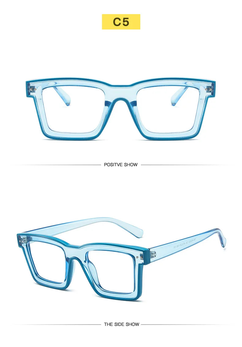 Retro Square Anti Blue Light Optical Glasses Frames Men Fashion Computer Prescription Eyeglasses Women TR90 Reading Glasses +2.5