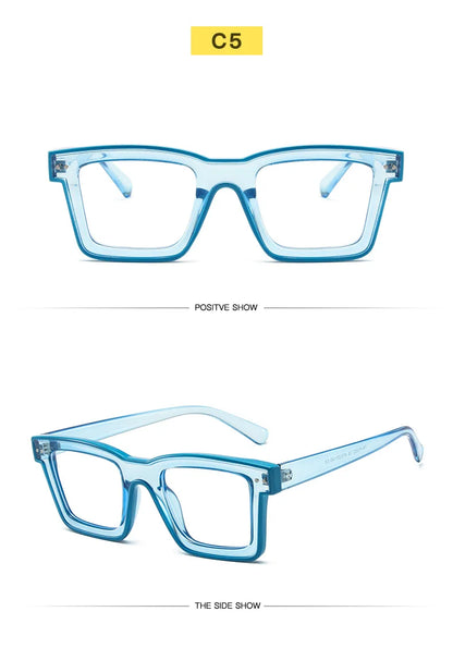 Retro Square Anti Blue Light Optical Glasses Frames Men Fashion Computer Prescription Eyeglasses Women TR90 Reading Glasses +2.5