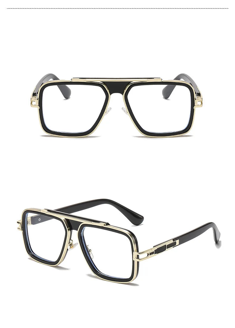 Transparent HD Anti Blue Light Reading Glasses Luxury Brand Punk Square Eyeglasses Women Men Reader Farsighted Eyewear Okulary