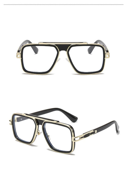 Transparent HD Anti Blue Light Reading Glasses Luxury Brand Punk Square Eyeglasses Women Men Reader Farsighted Eyewear Okulary