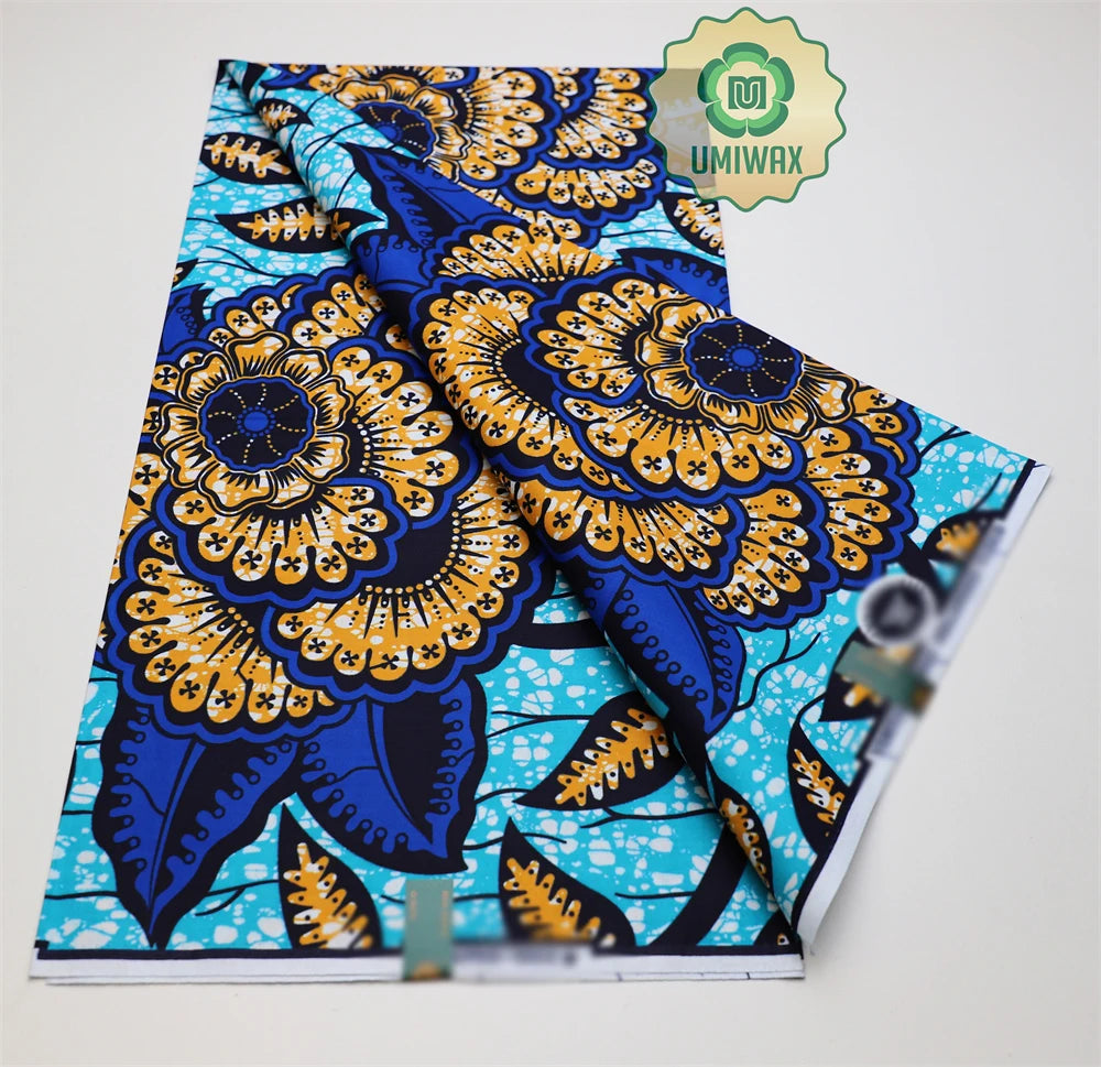 2025 Newest Veritable Original Super-W Guaranteed Dutch Hollandais Pagne Real Wax Print Fabric African Dress 100% Cotton 6 yard