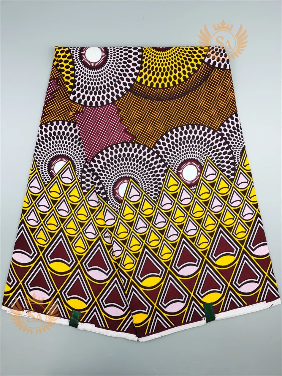 New 100% Cotton Original Real Wax Ankara Fabric 2021 African Print Fabric For Wedding Dress Tissue African Fabric Wax Fabric