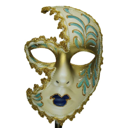 Mardi Gras Mask Masquerade Mask with Holding Venetians Mask Carnivals Mask Halloween Costume Mask for Party