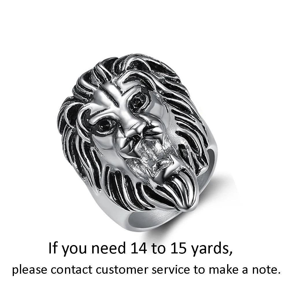 Retro Detailed Stainless Steel 3D Lion Head Rings For Men Punk Gothic Rock Animal Ring Domineering Biker Jewelry Accessories