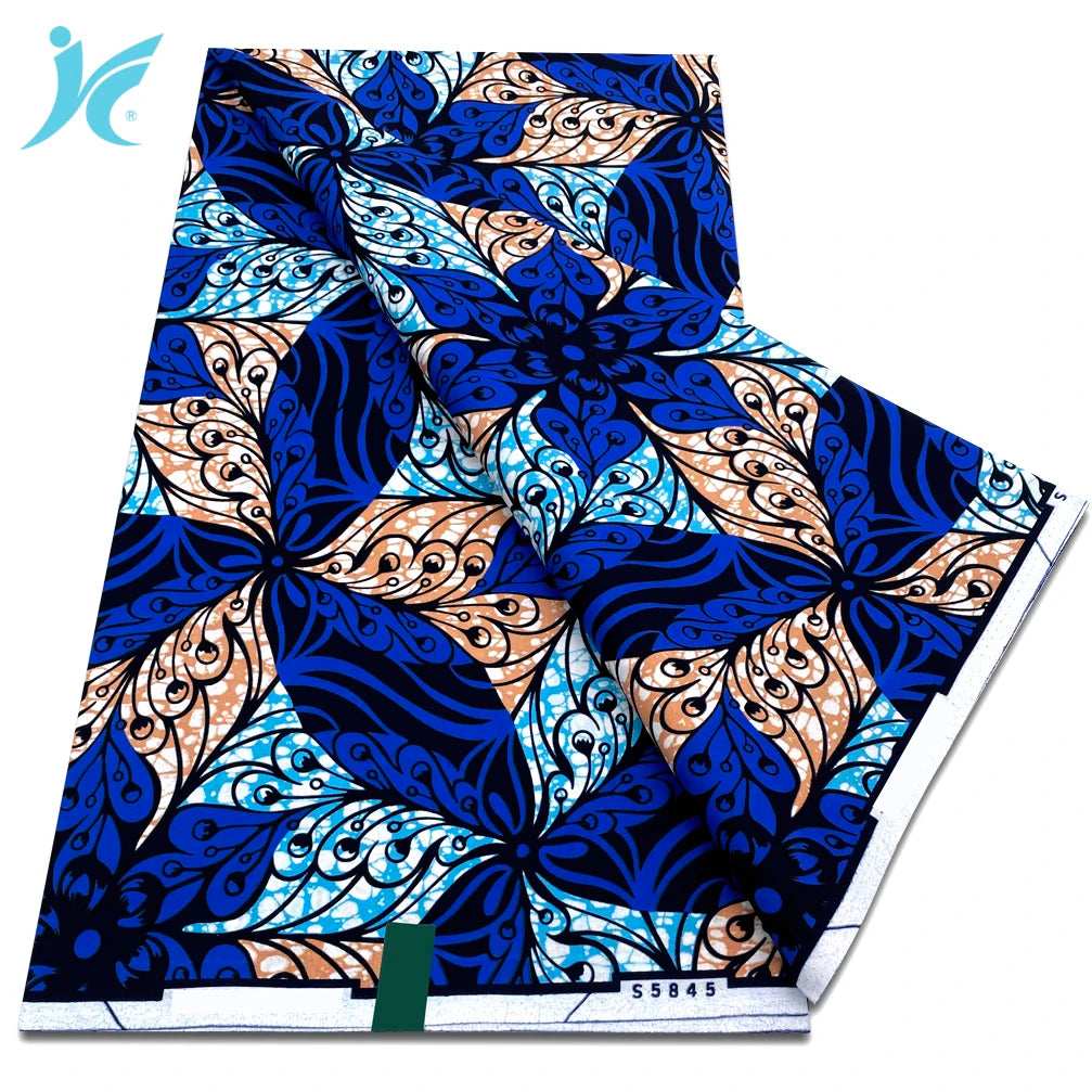 African Real Wax Prints Fabric Ankara Wax 100% Cotton Fabric Guaranteed Veritable Original Sewing Material