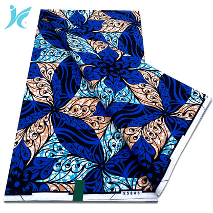 African Real Wax Prints Fabric Ankara Wax 100% Cotton Fabric Guaranteed Veritable Original Sewing Material