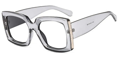 Retro Oversized Reading Glasses Women Men Luxury Brand Green Flower Square Computer Glasses Anti Blue Light Elderly Eyeglasses