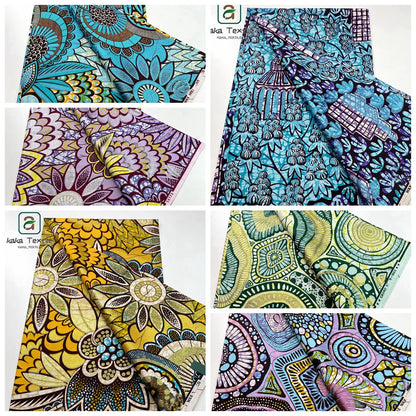 Soft Golden Glitter Grand Wax Fabric Cotton Ankara Golden Wax Flash Gold Print Batik Super Quality African Wax Fabric 6yards