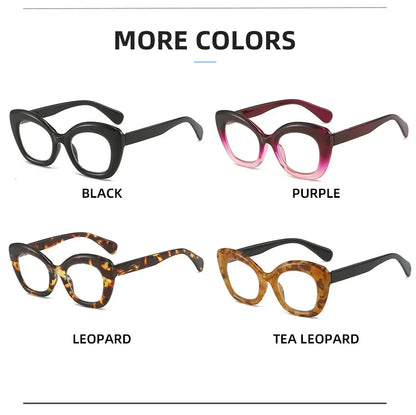 Square Large Frame Reading Eyewear for Women Men Ultra-light Far Sight Eyewear Fashion Prescription Eyeglasses Diopter 0 To +4.0