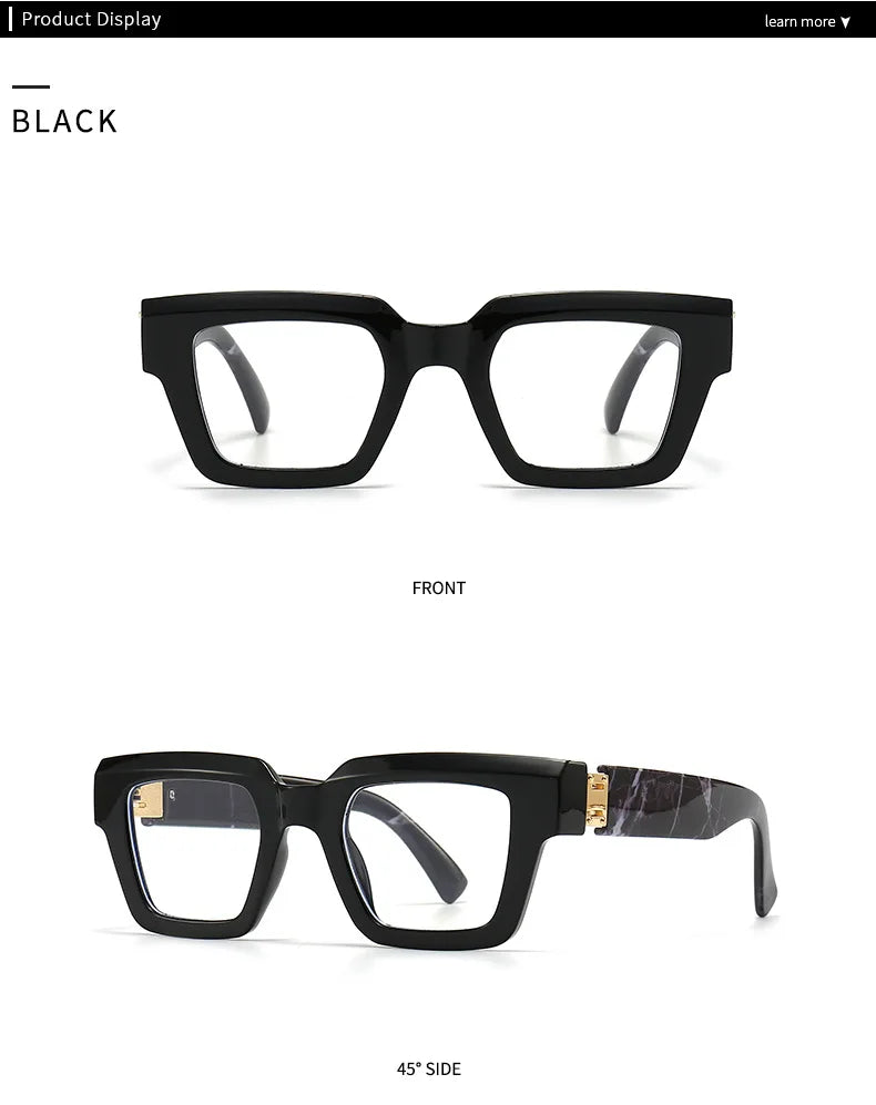 New Green Oversized Square Reading Glasses Men Women Personality Optical Eyeglasses Anti Blue Light Computer Presbyopic Glasses