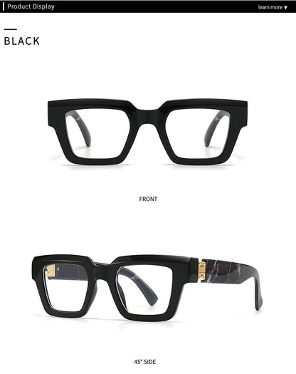 New Green Oversized Square Reading Glasses Men Women Personality Optical Eyeglasses Anti Blue Light Computer Presbyopic Glasses