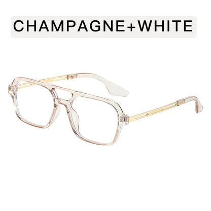 Small Square Frame Double Beam Sunglasses Men And Women Pilot Retro Sunglasses Classic Sunglasses