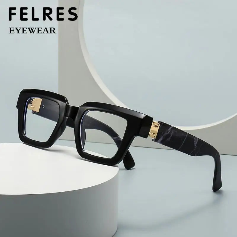 New Green Oversized Square Reading Glasses Men Women Personality Optical Eyeglasses Anti Blue Light Computer Presbyopic Glasses