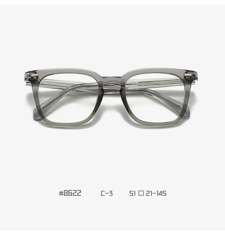 Transparent Square Men's Reading Glasses TR90 Large Frame Block Harmful Blue Light Myopia Prescription Glasses For Women