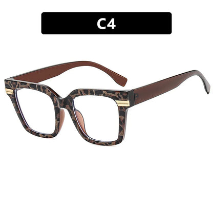 Oversized Square Reading Glasses Women Men Blue Light Protection Prescription Eyeglass Thick Frame Transparent Computer Eyewear