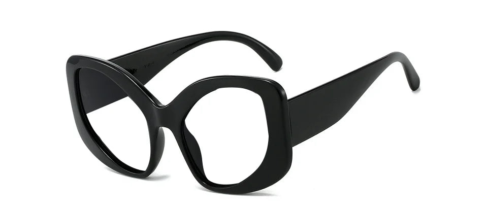 Oversized Reading Glasses Women Luxury Brand Designer Cat Eye Chunky Glasses Anti Blue Light Customised Prescription Glasses