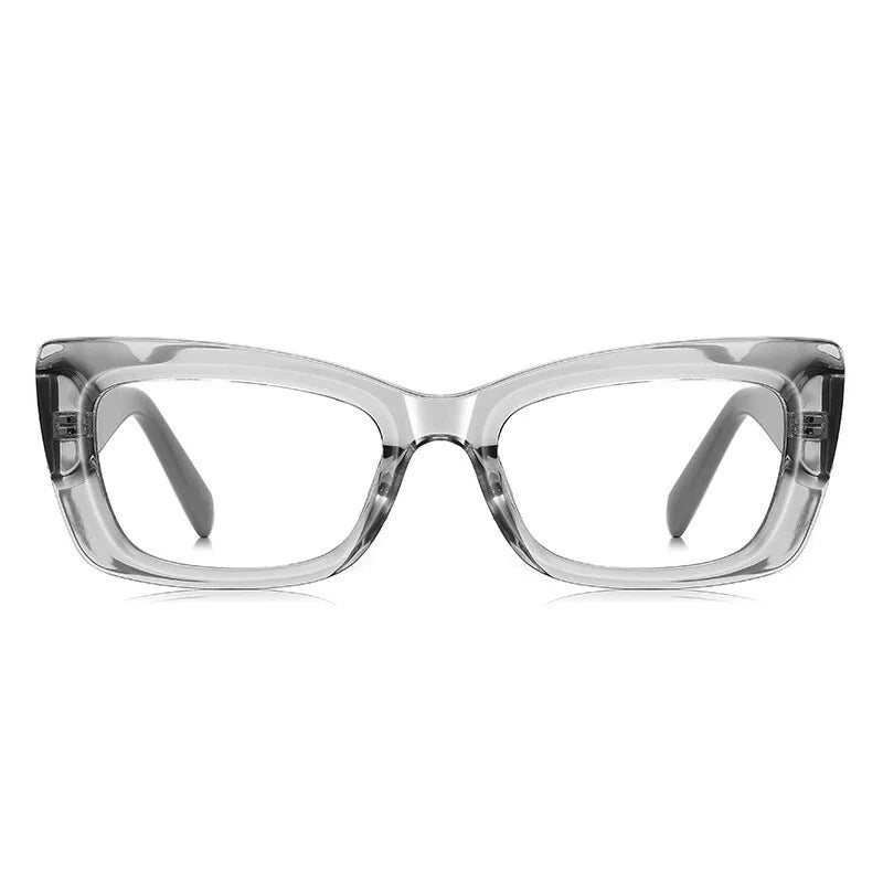 Classic Square Anti Blue Light Blocking Reading Glasses For Women Men Simple Thick Frame Design Myopia Prescription Glasses