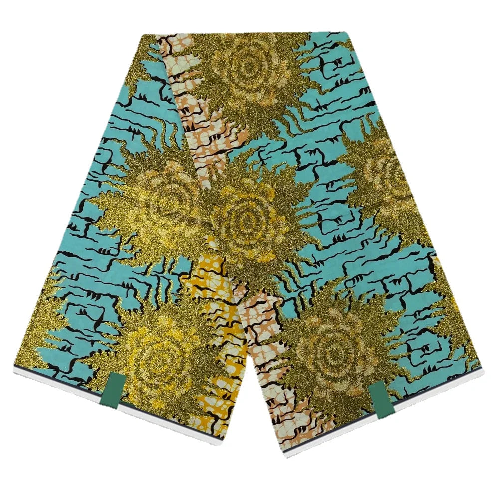 Grand Super 100% Cotton African Wax Fabric High Quality Wax Print Ankara Fabric For Sewing 6yards Women Fabric