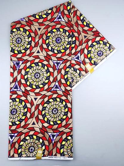 Newest Grand African Wax Glitter Glam Fabric 100% Cotton Ankara Batik Material Pagne Wax Gold Print Sewing Party Dress