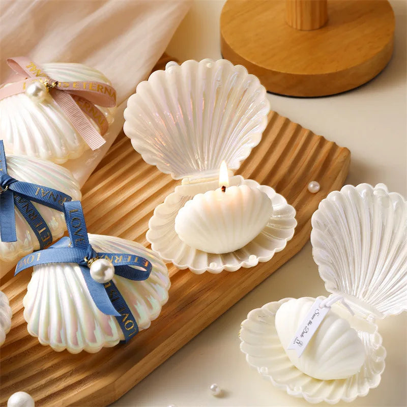 Seashell Candle Scented Shell Pearl Set Candle for Wedding Favors for Guests Gift Party Holiday Home Decor Velas Conchas De Mar