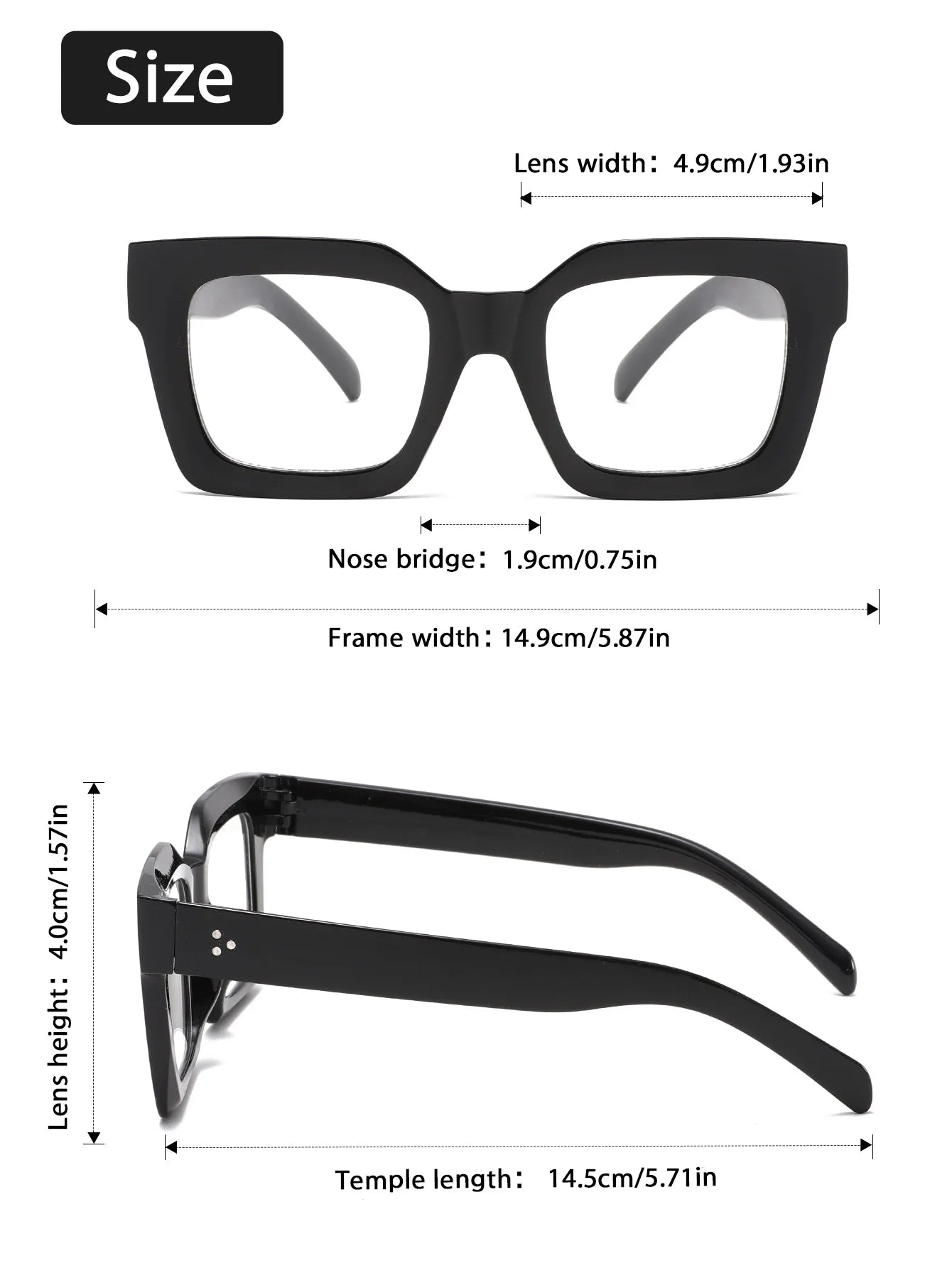 New Square Anti-blue light Large Frame Eyeglasses Fashion Street Decorative Glasses Computer Spectacles For Women Men