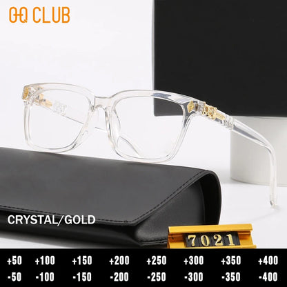 O-Q CLUB Square Plus Reading Glasses for Men Glass Luxury Lunette De Lecture Femme Optical Lenses With Recipe Women Lens Eyewear