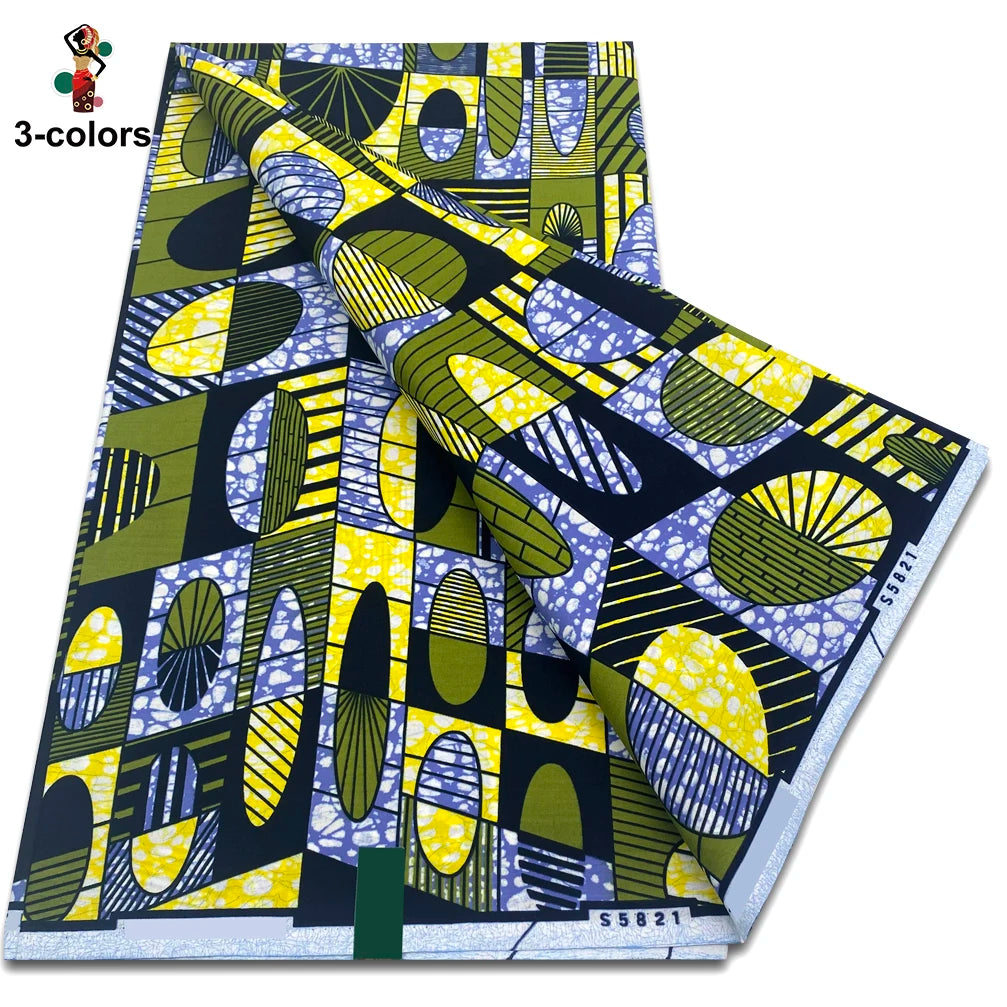 2025 Guaranteed Veritable Original African Wax Print Fabric Real Nigerian 100% Cotton Ankara Wax Fabric Soft Pagne Spuer Batik