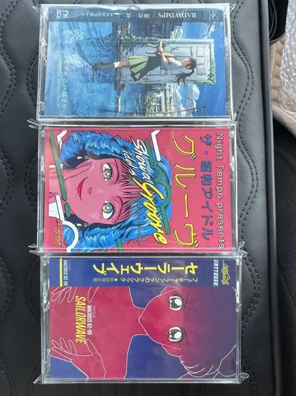 Steam Wave Retro Night Tempo Presents Showa Vaporwave Music Tape Confused Teenager Cosplay Soundtracks Box Cassette Walkman Tape