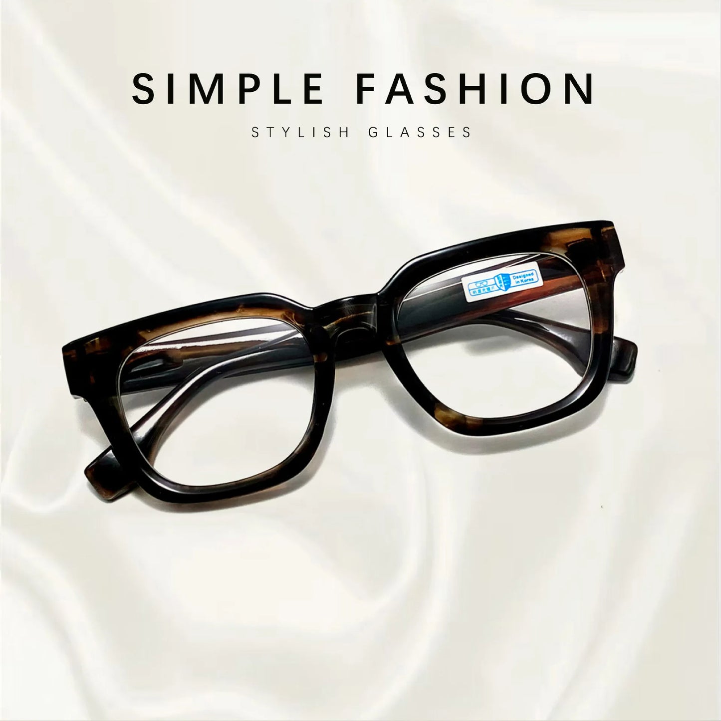 Men Vintage Square Reading Glasses Trendy Casual Ultra-light Presbyopia Eyeglasses Women Fashion Elegant High-definition Eyewear