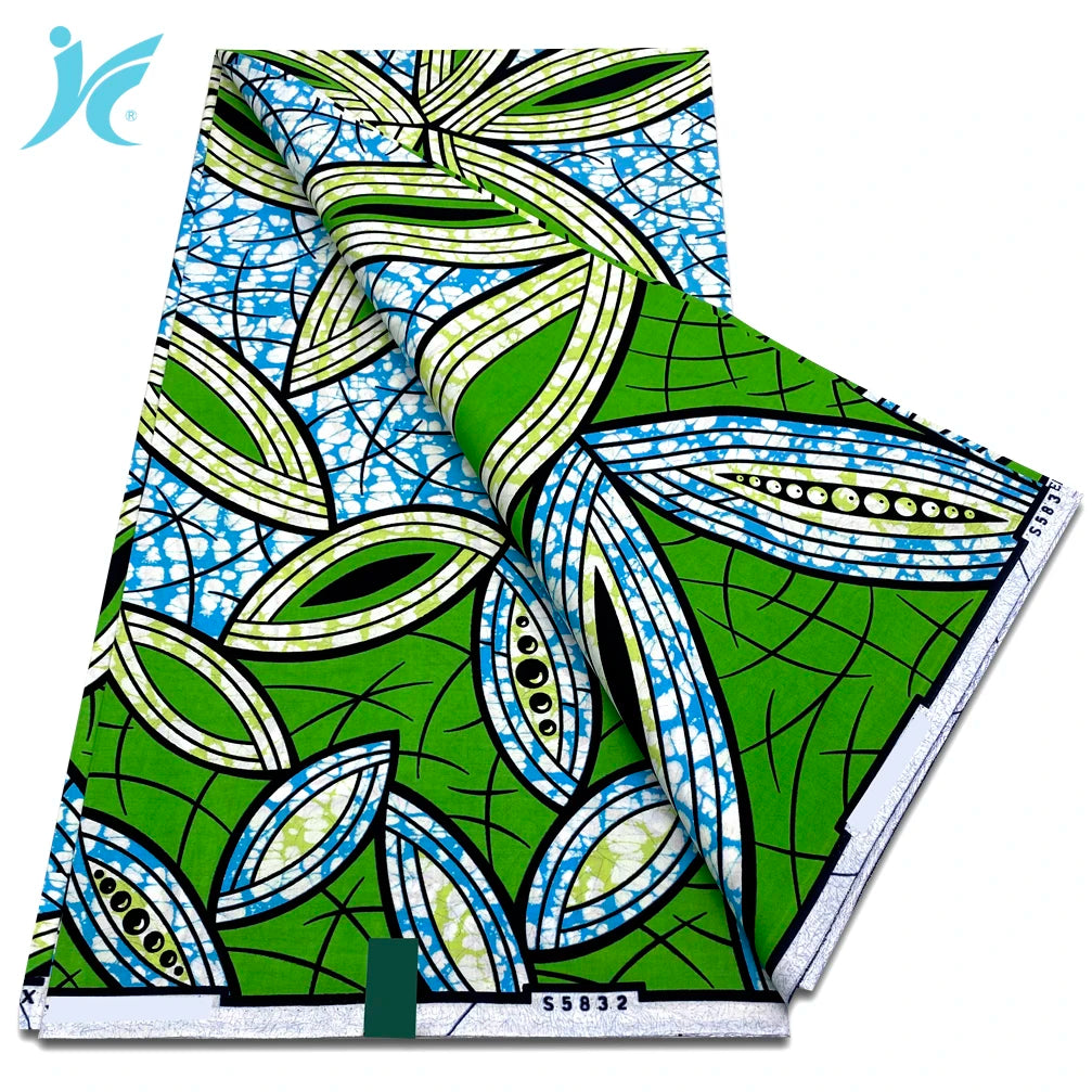 African Real Wax Prints Fabric Ankara Wax 100% Cotton Fabric Guaranteed Veritable Original Sewing Material
