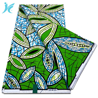 African Real Wax Prints Fabric Ankara Wax 100% Cotton Fabric Guaranteed Veritable Original Sewing Material