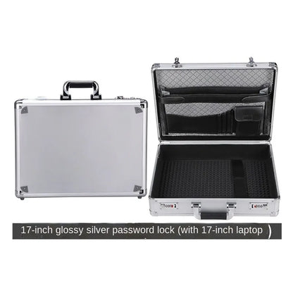 Password Lock Storage Box Office Folder Big Data Organization Certificate Aluminum Alloy Frame Canvas Tool Bag Organizer