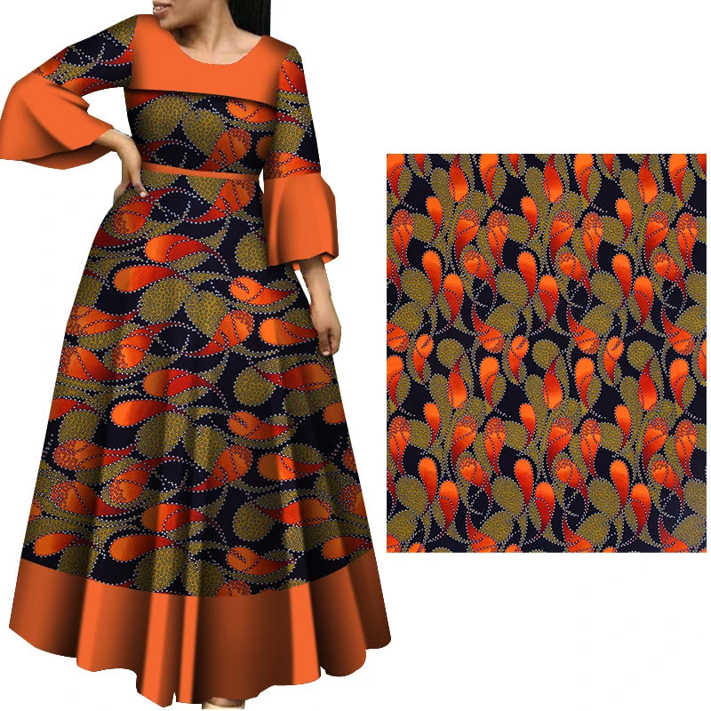 African Fabric Cloth By The Yard 3/6 Yards Ankara Print Wax Fabric for Party Dress Making and Sewing FP6625