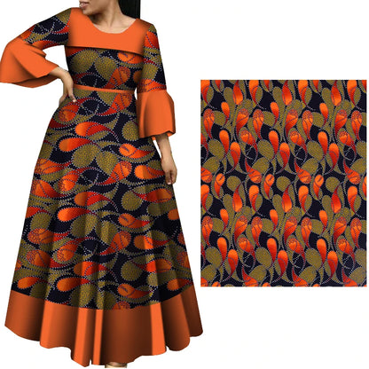 African Fabric Cloth By The Yard 3/6 Yards Ankara Print Wax Fabric for Party Dress Making and Sewing FP6625