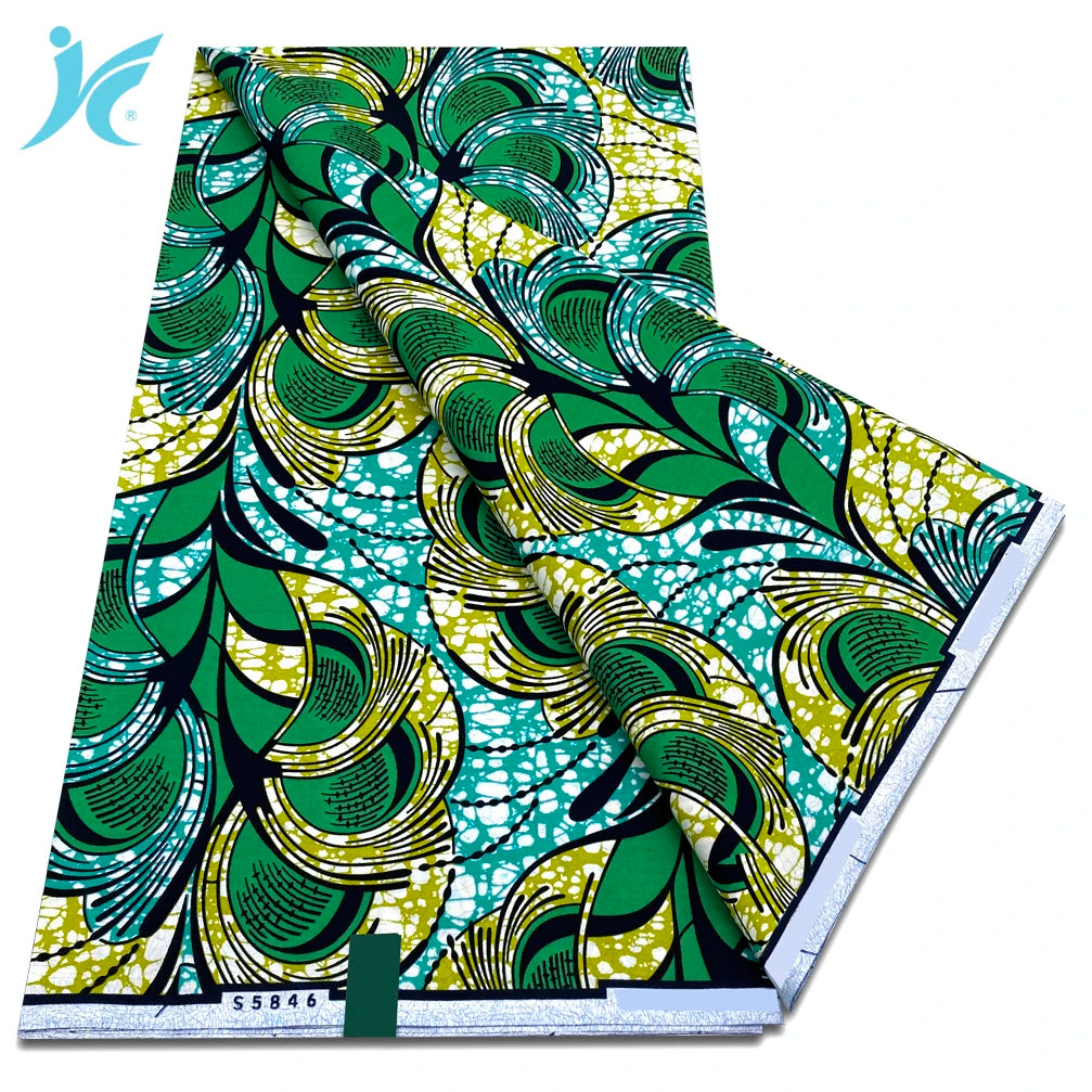 African Real Wax Prints Fabric Ankara Wax 100% Cotton Fabric Guaranteed Veritable Original Sewing Material