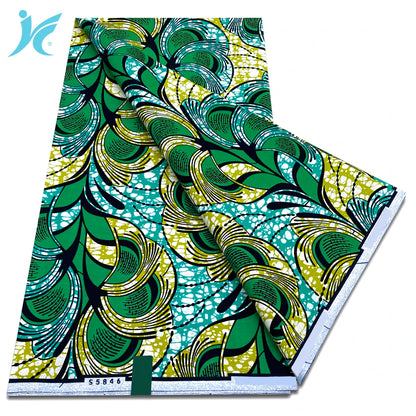 African Real Wax Prints Fabric Ankara Wax 100% Cotton Fabric Guaranteed Veritable Original Sewing Material