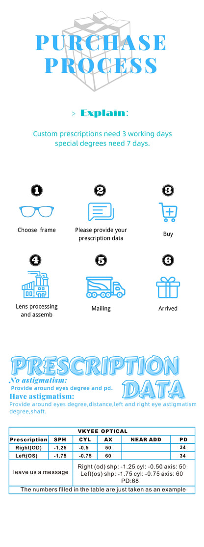 VICKY Personalized Fashion Retro Geometric Square Design Men Women Anti-blue Light Glasses Customizable Prescription 23046